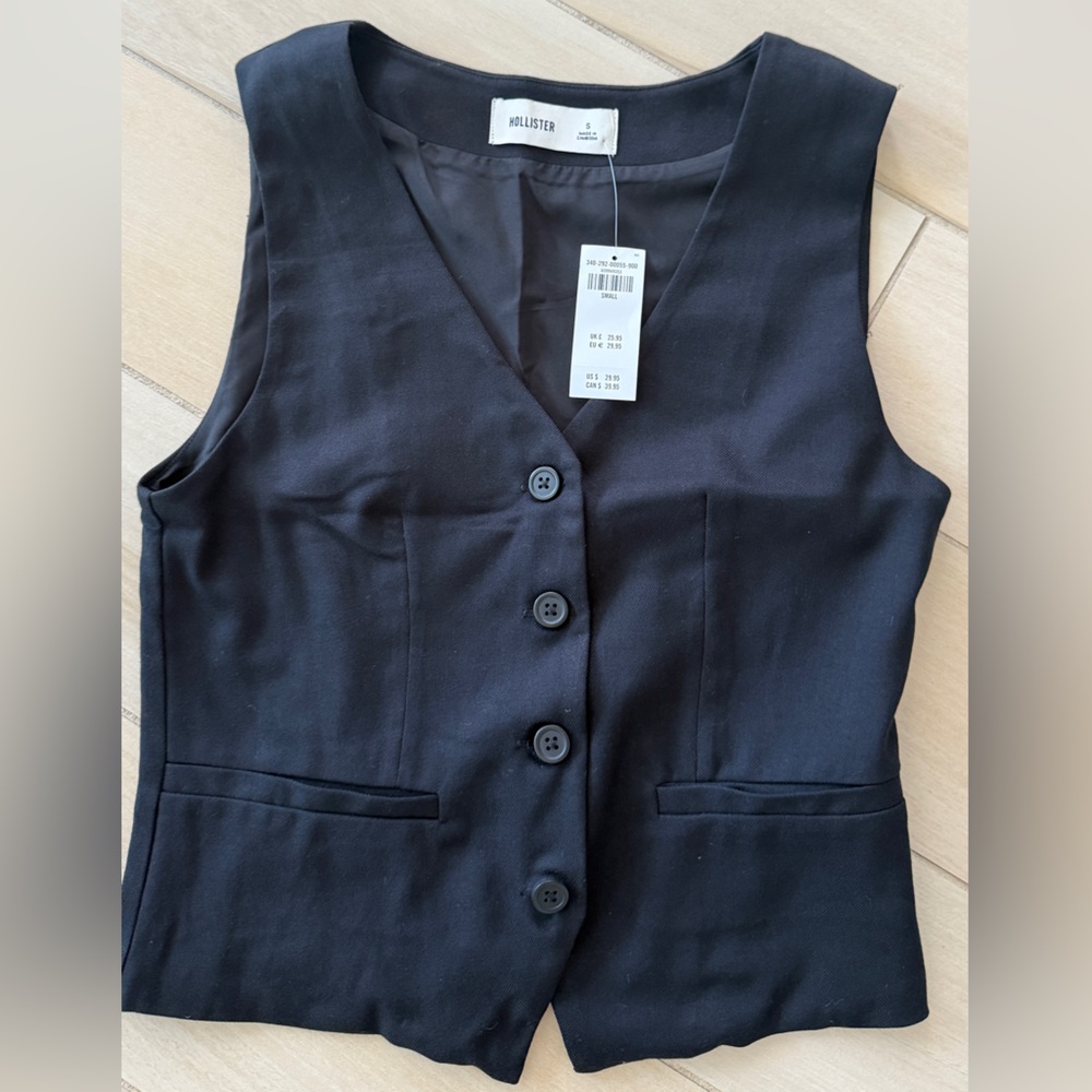 Hollister Charcoal Gray Vest